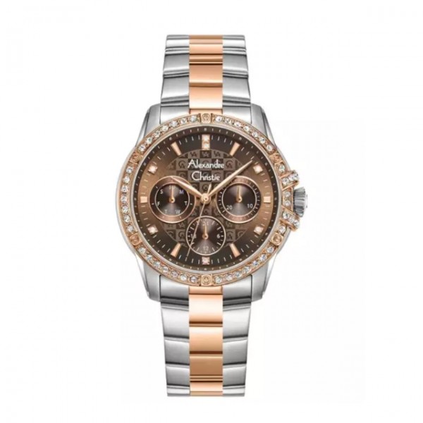 Alexandre Christie AC 2C26 Silver Rosegold Brown Steel BFFTRBO Alexandre Christie AC 2C26 Silver Rosegold Brown Steel BFFTRBO